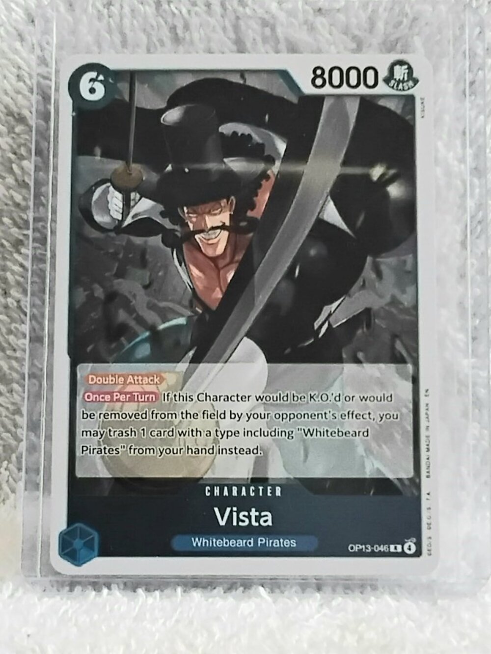3/$25 Mint Rare One Piece Vista Holo Character Card OP13-046 by Bandai!!